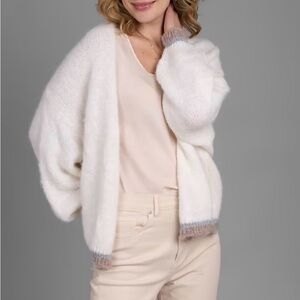 SAACHI White and Gray Women's Cardigan